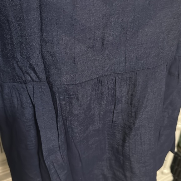 Navy Blue Nanette Lepore Blouse with Front Tie - Size M - Picture 7 of 9